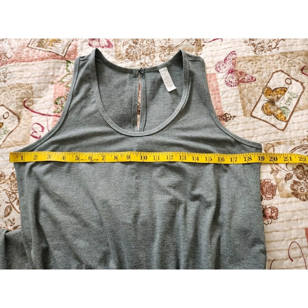 Marika Womens Sleeveless Scoop Neck‎ Stretch Active Romper Shorts Pockets Sz L - Picture 8 of 9